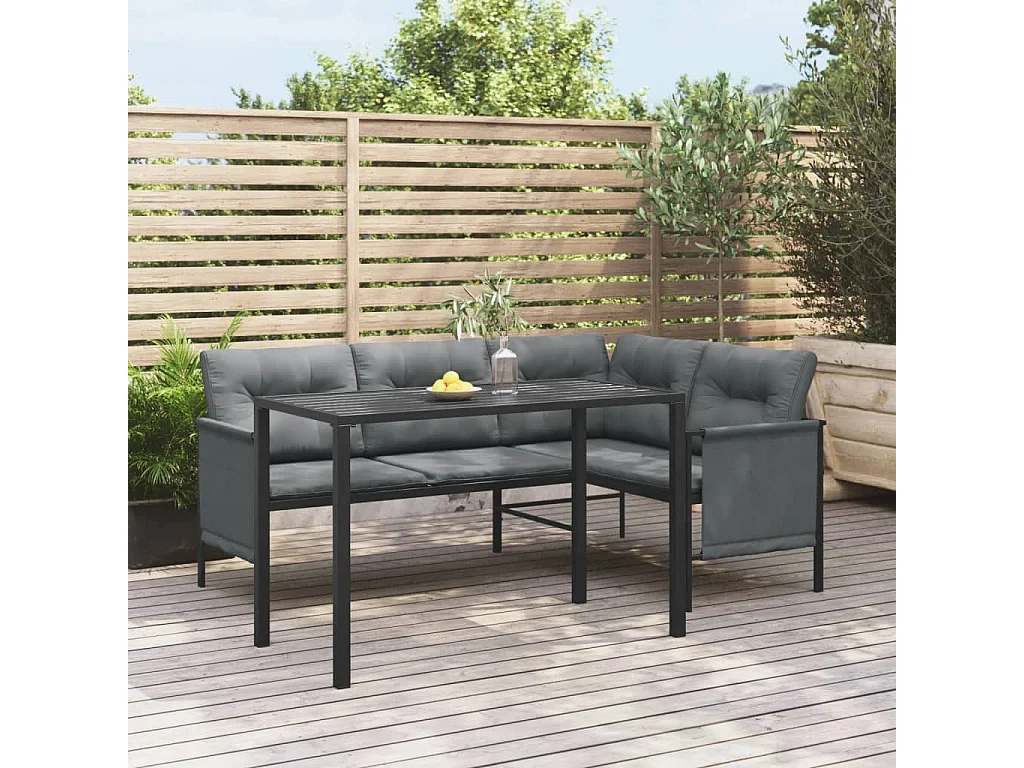 Garten-Esstisch Anthrazit 110x54x70 cm Stahl