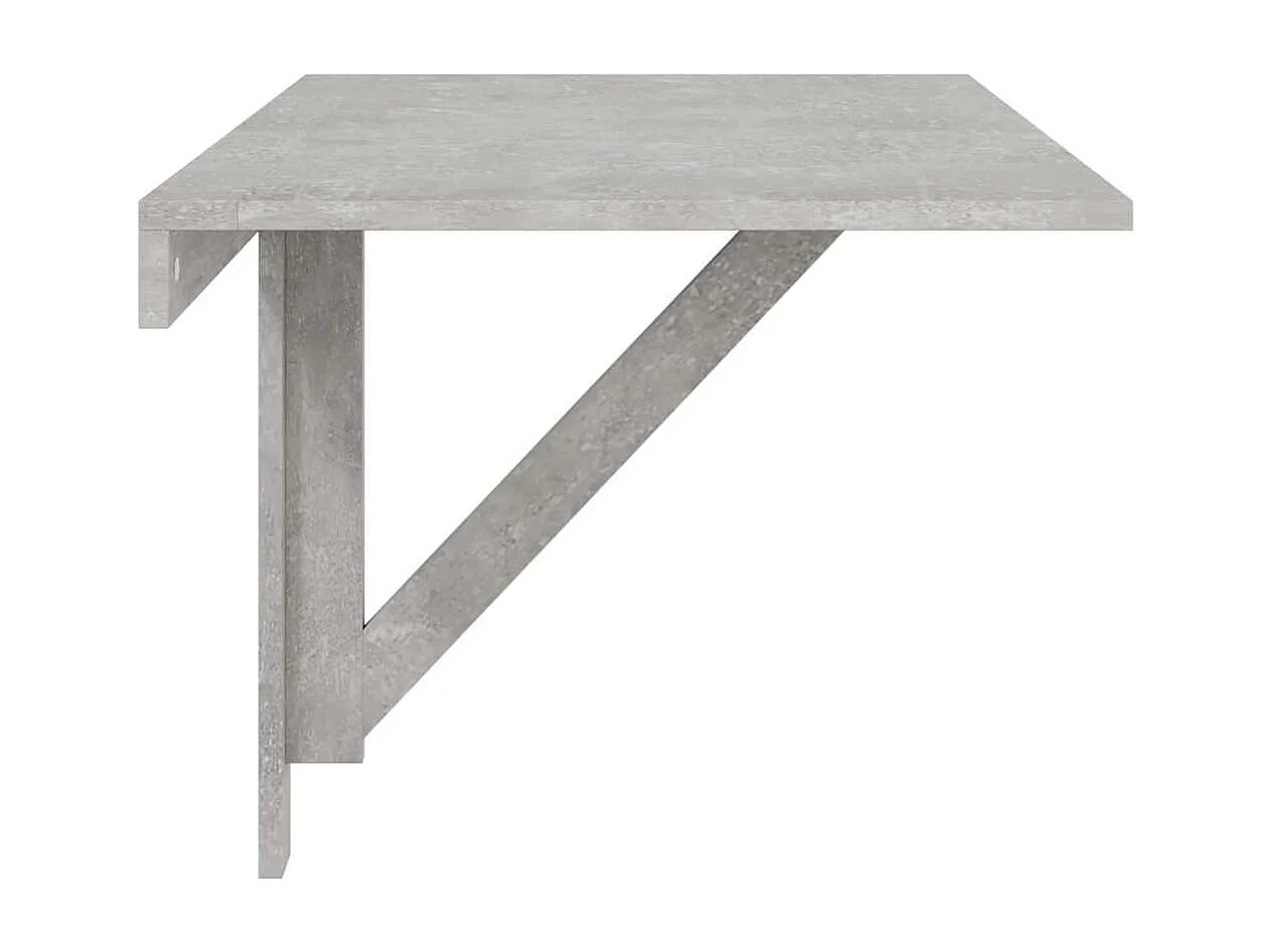 Table murale pliable Gris béton 100x60x56 cm Bois d'ingénierie