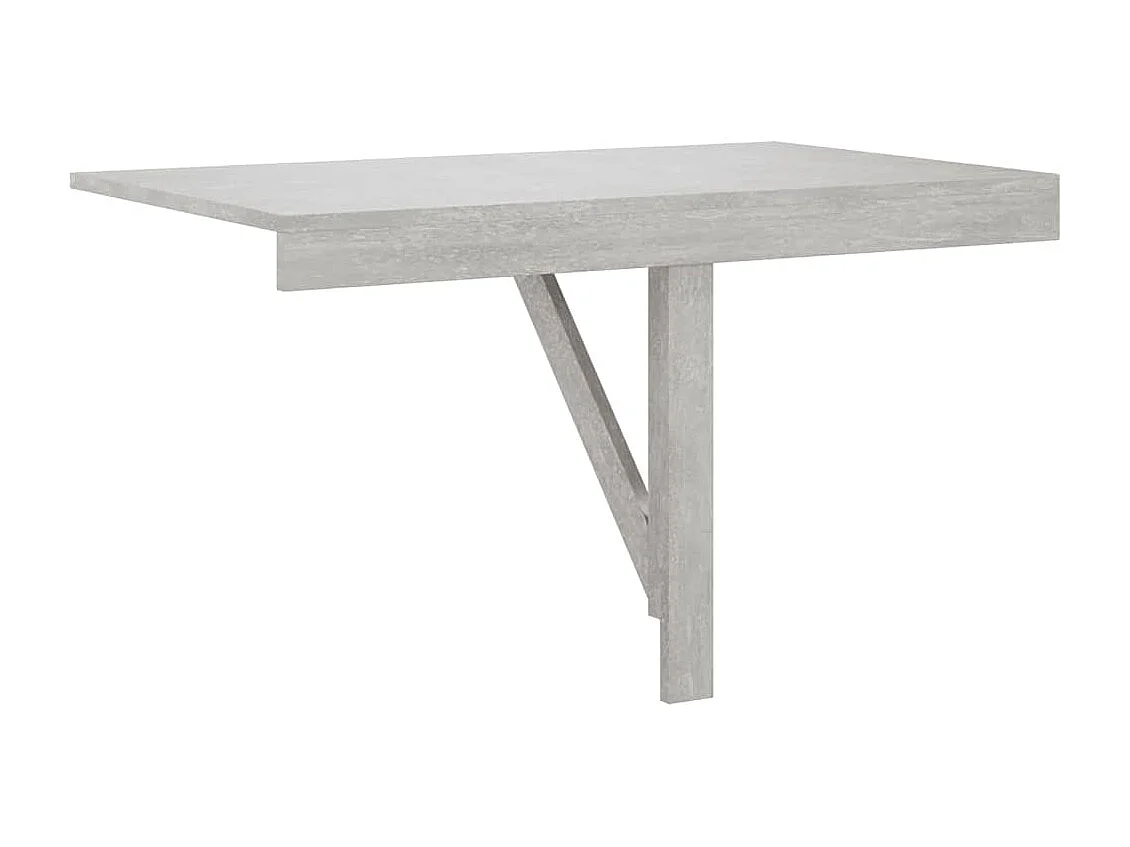 Table murale pliable Gris béton 100x60x56 cm Bois d'ingénierie