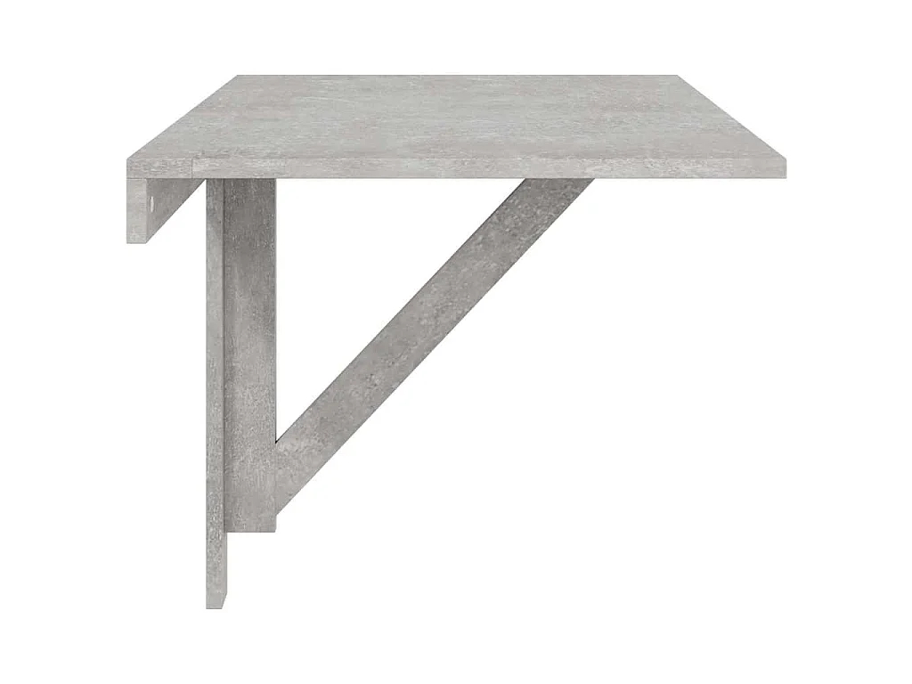 Wandtafel inklapbaar 100x60x56 cm bewerkt hout betongrijs