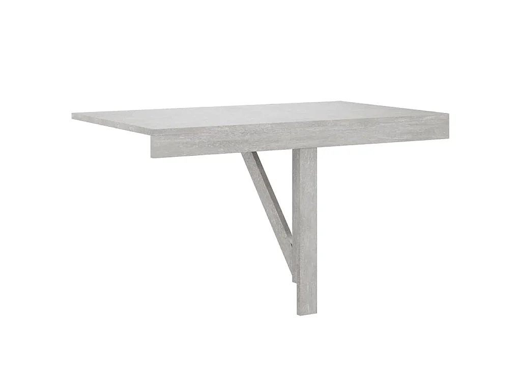 Wandtafel inklapbaar 100x60x56 cm bewerkt hout betongrijs