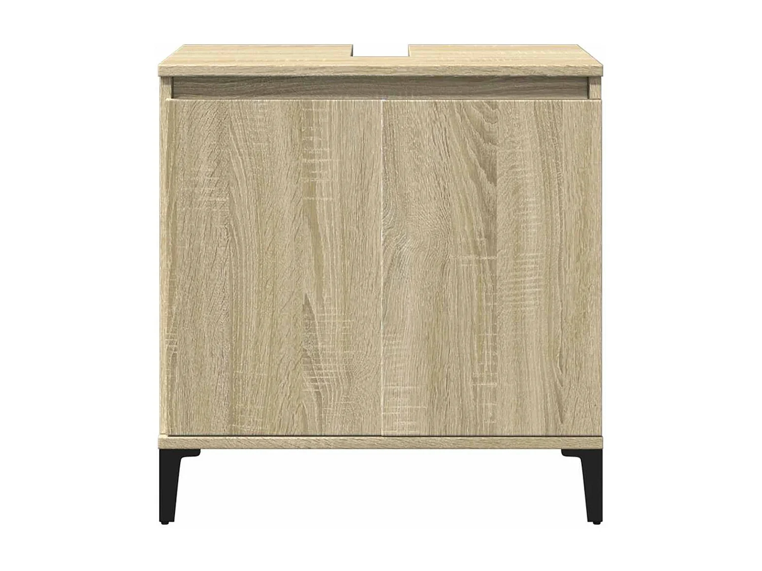 Wastafelkast 58x33x60 cm bewerkt hout sonoma eikenkleurig