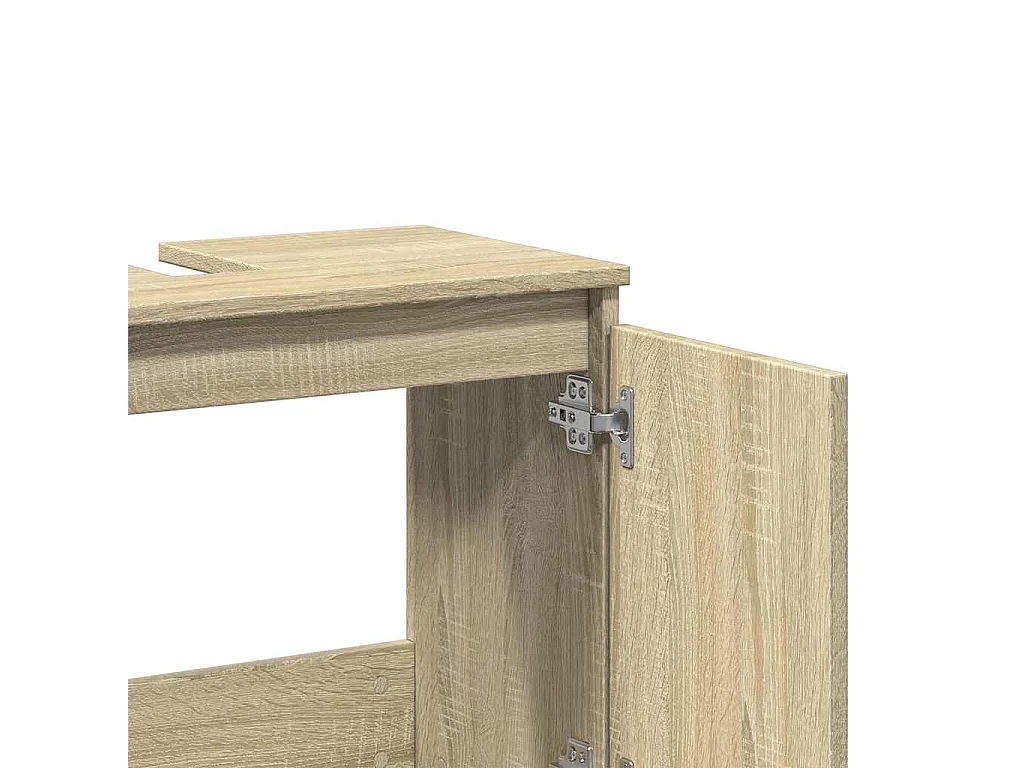 Meuble d'évier chêne sonoma 58x33x60 cm bois d'ingénierie