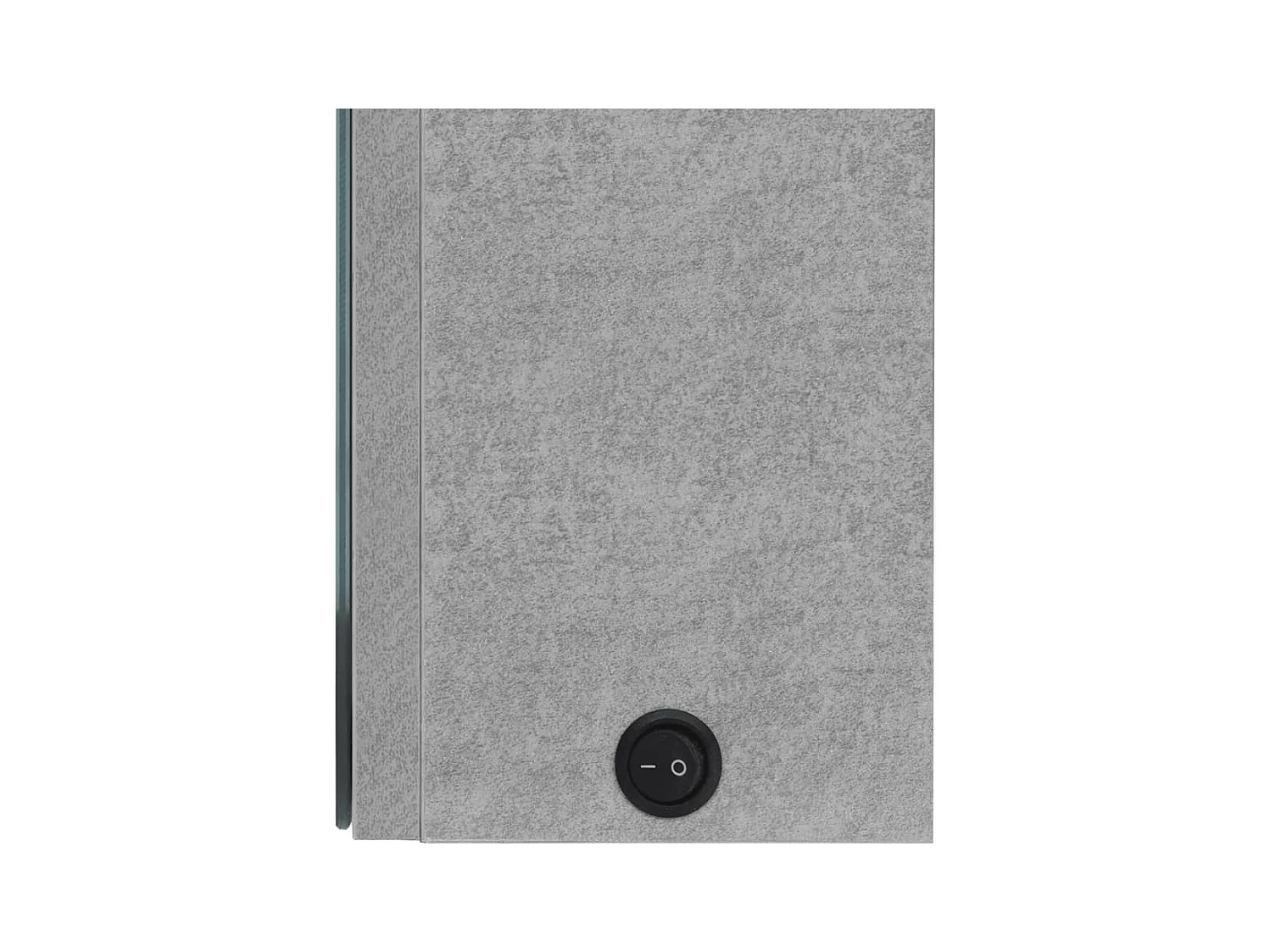 Armario de baño con espejo y LED gris hormigón 50x13x70 cm