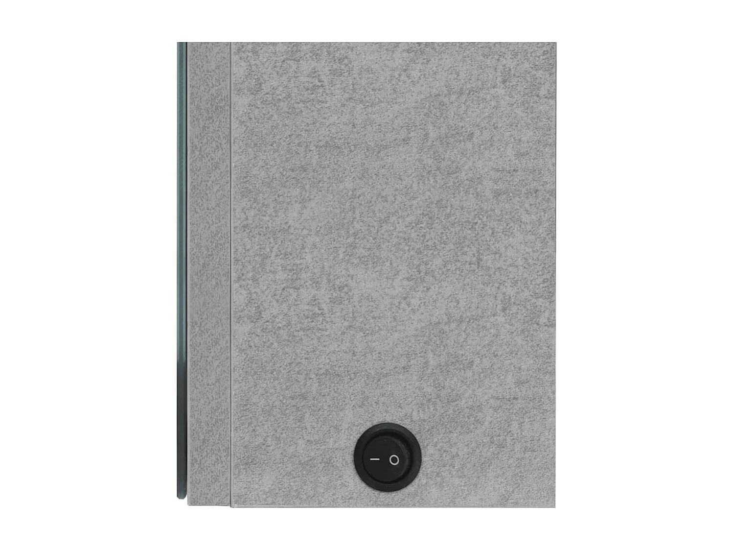 Armoire de salle de bain à miroir LED gris béton 50x13x70 cm