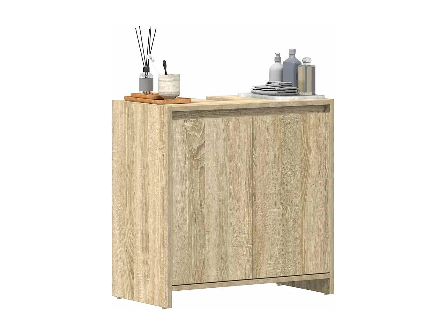 Badezimmerschrank Sonoma-Eiche 60x33x61 cm Holzwerkstoff