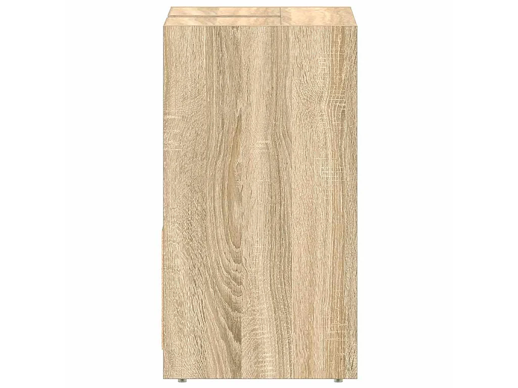 Badkamerkast 60x33x61 cm bewerkt hout sonoma eikenkleurig