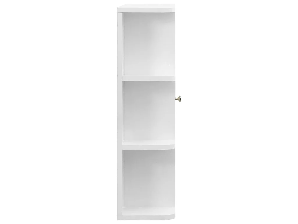 Armario de baño con espejo blanco 66x17x63 cm MDF