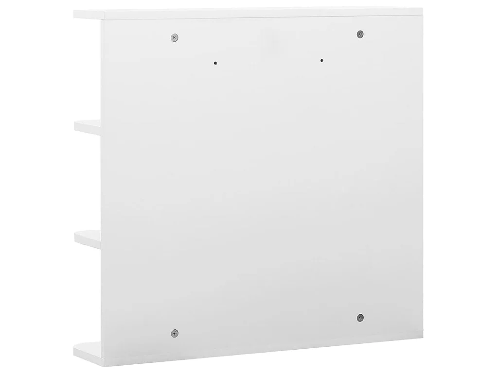 Armario de baño con espejo blanco 66x17x63 cm MDF