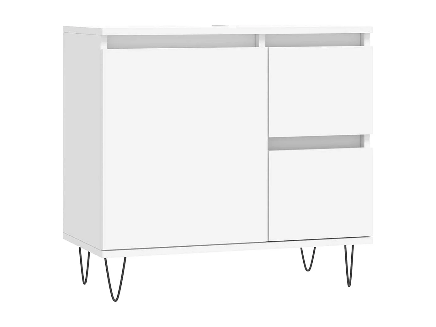 Badschrank Weiß 65x33x60 cm Holzwerkstoff