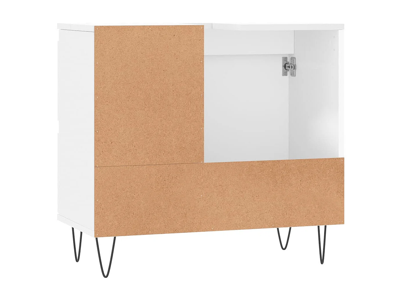 Badschrank Weiß 65x33x60 cm Holzwerkstoff