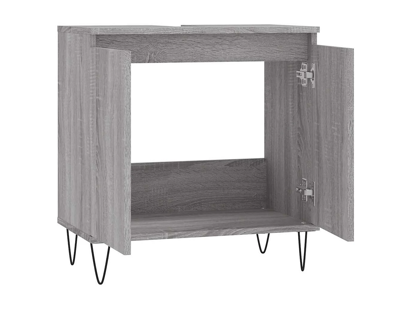 Armário casa de banho 58x33x60cm derivados madeira cinza sonoma