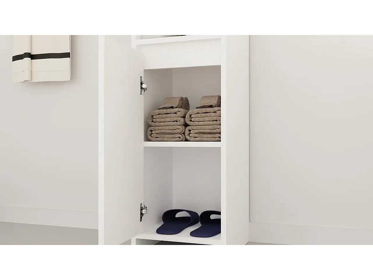 Armoire de salle de bain Blanc 30x30x183,5 cm Bois d'ingénierie