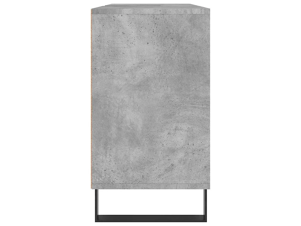 Armadietto da Bagno Grigio Cemento 80x33x60cm Legno Multistrato