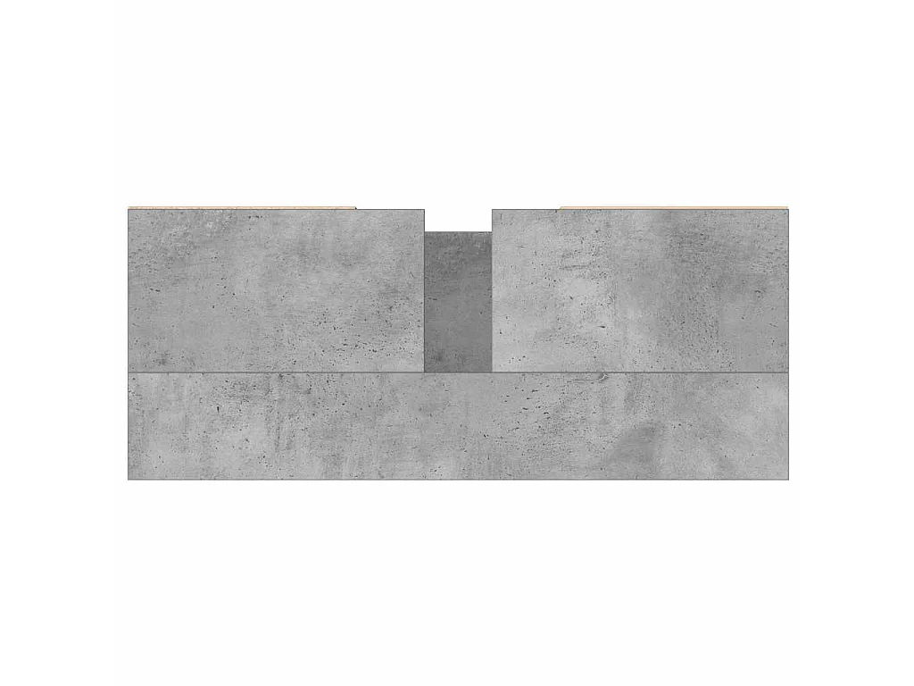 Armadietto da Bagno Grigio Cemento 80x33x60cm Legno Multistrato