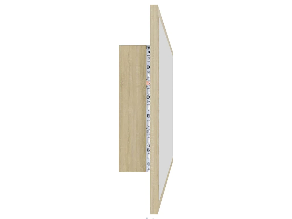 Specchio da Bagno LED Rovere Sonoma 90x8,5x37 cm in Acrilico