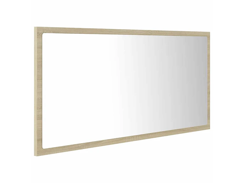Specchio da Bagno LED Rovere Sonoma 90x8,5x37 cm in Acrilico