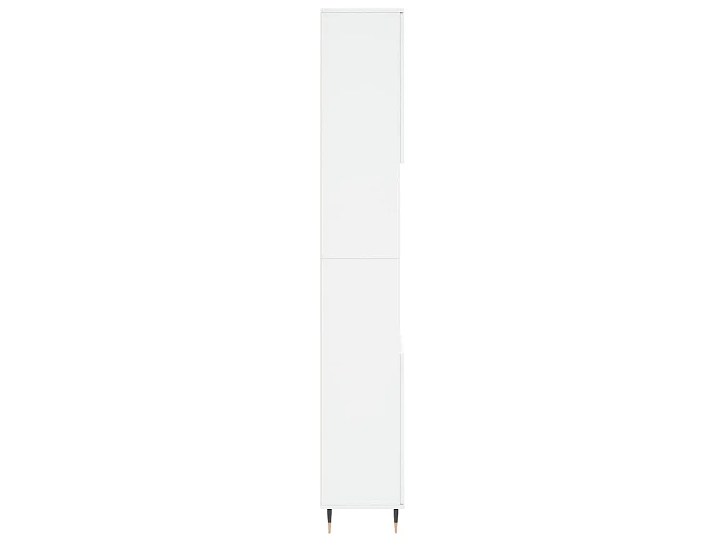 Armario de baño madera contrachapada blanco 30x30x190 cm