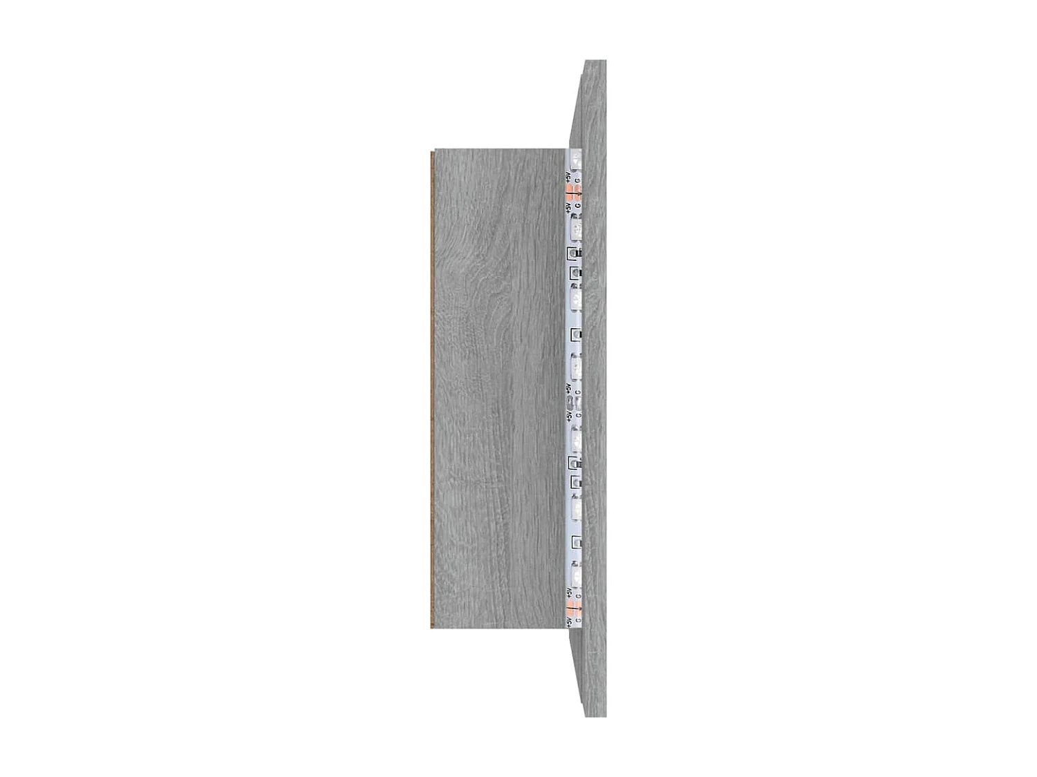 LED-Spiegelschrank Grau Sonoma 60x12x45 cm Holzwerkstoff