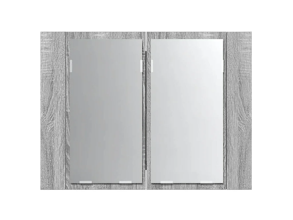 Armoire à miroir LED Sonoma gris 60x12x45 cm Bois d'ingénierie