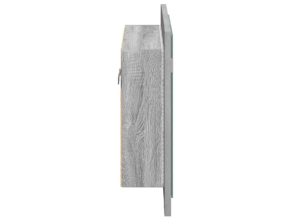 Armoire à miroir LED Sonoma gris 60x12x45 cm Bois d'ingénierie