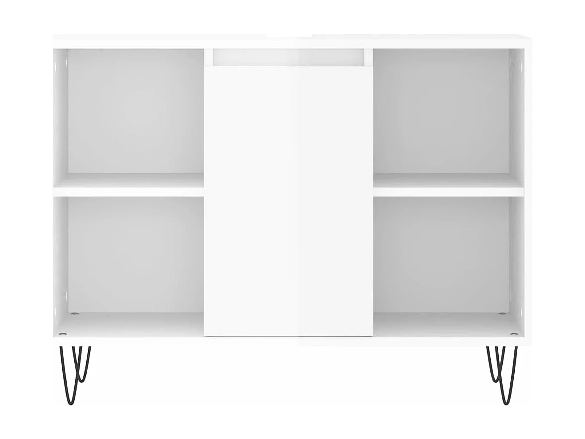 Armoire de salle de bain blanc brillant 80x33x60 cm