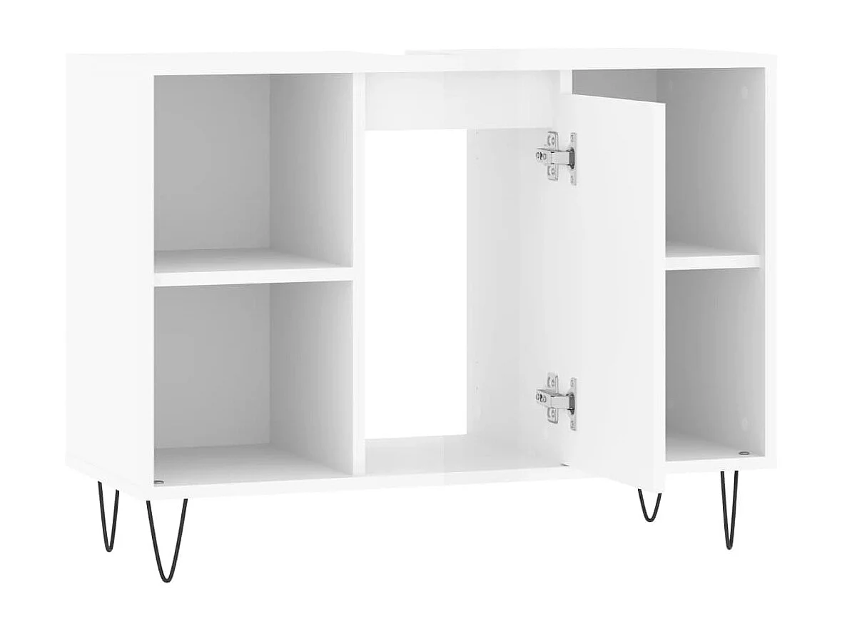 Armoire de salle de bain blanc brillant 80x33x60 cm