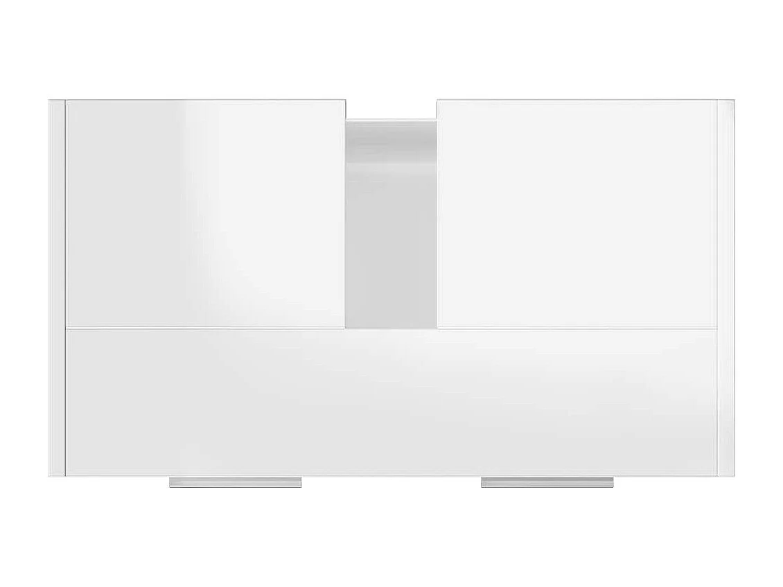 Armário casa de banho derivados de madeira branco brilhante