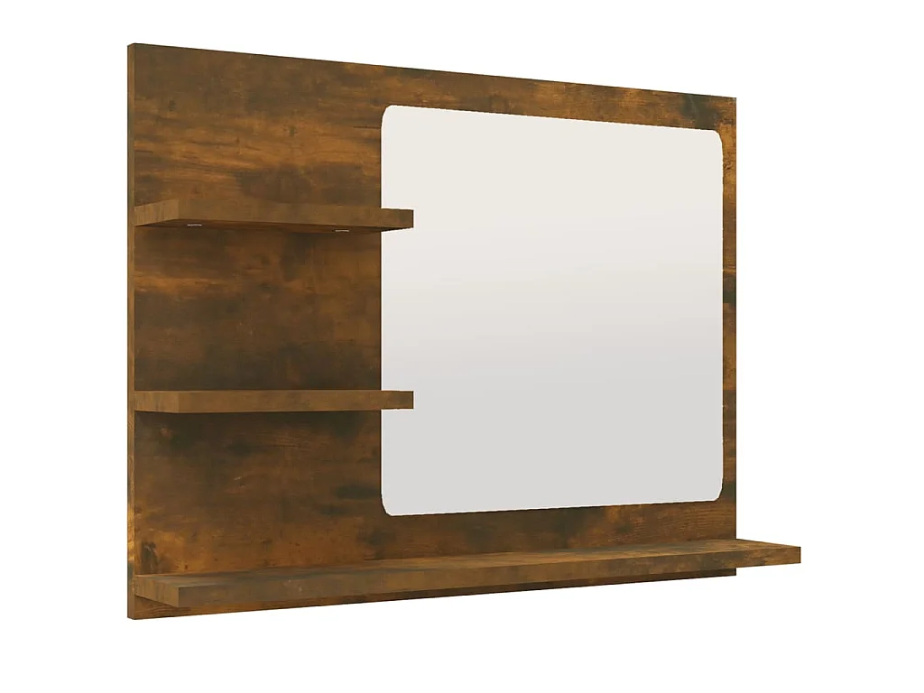Badspiegel Räuchereiche 60x10,5x45 cm Holzwerkstoff