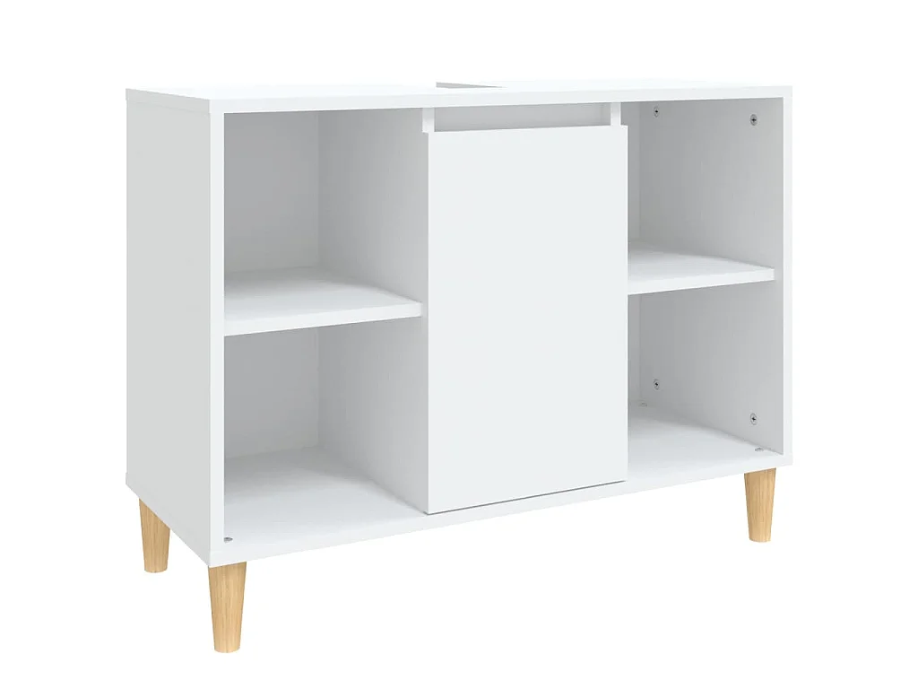 Waschbeckenunterschrank Weiß 80x33x60 cm Holzwerkstoff