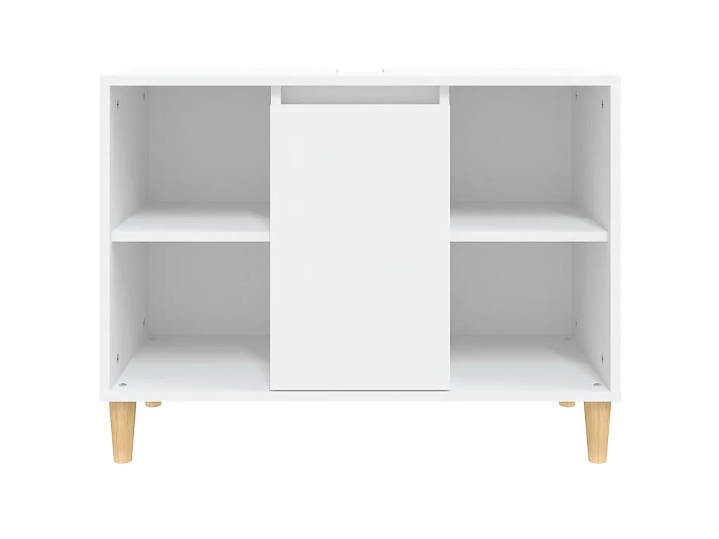 Waschbeckenunterschrank Weiß 80x33x60 cm Holzwerkstoff