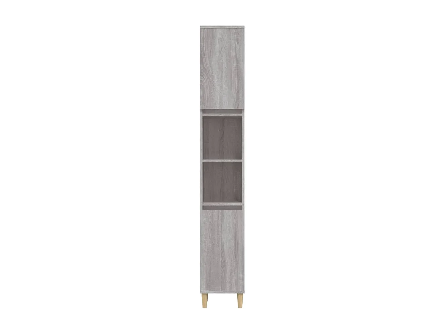 Badkamerkast 30x30x190 cm bewerkt hout grijs sonoma eikenkleur