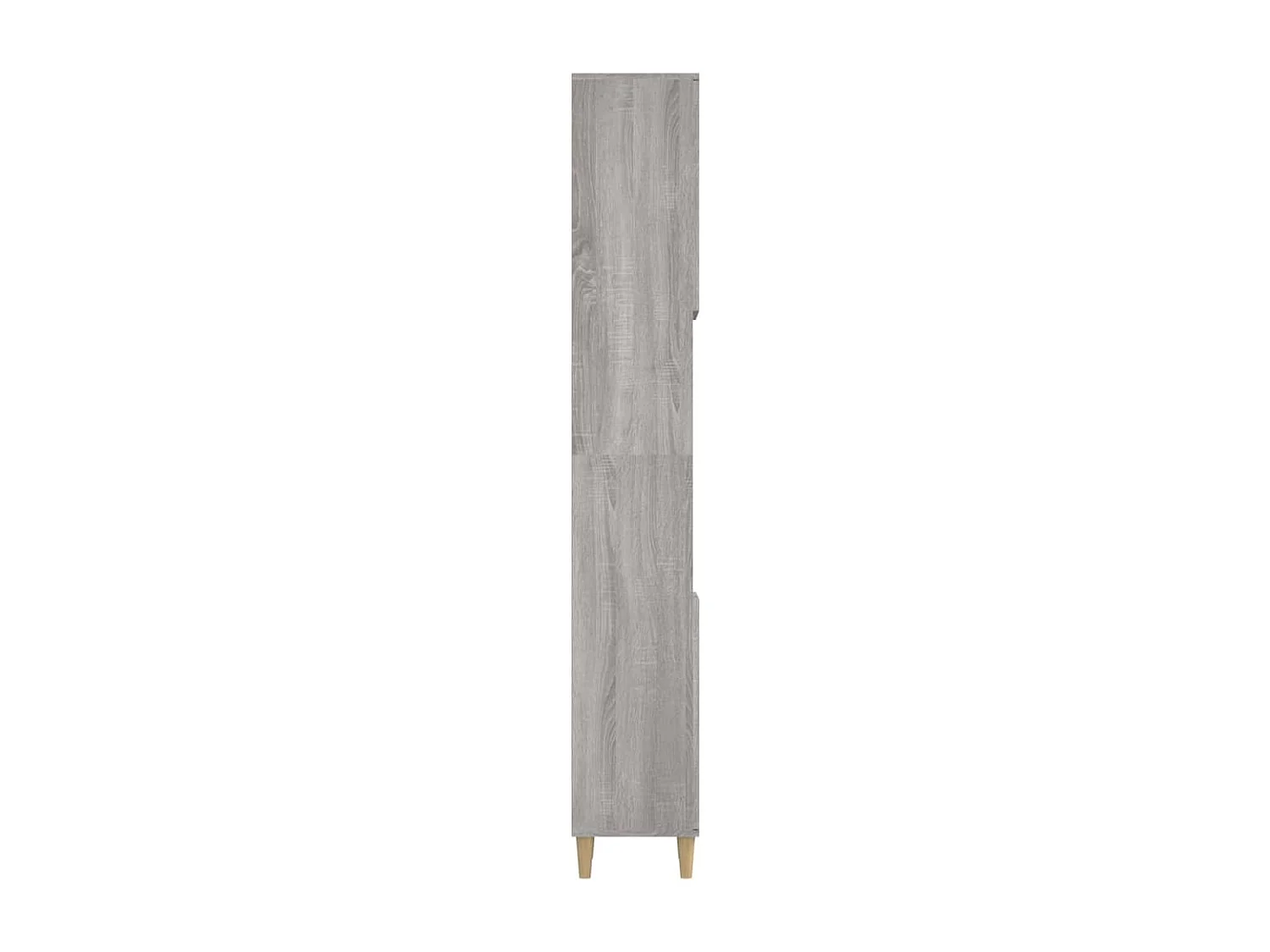 Badkamerkast 30x30x190 cm bewerkt hout grijs sonoma eikenkleur