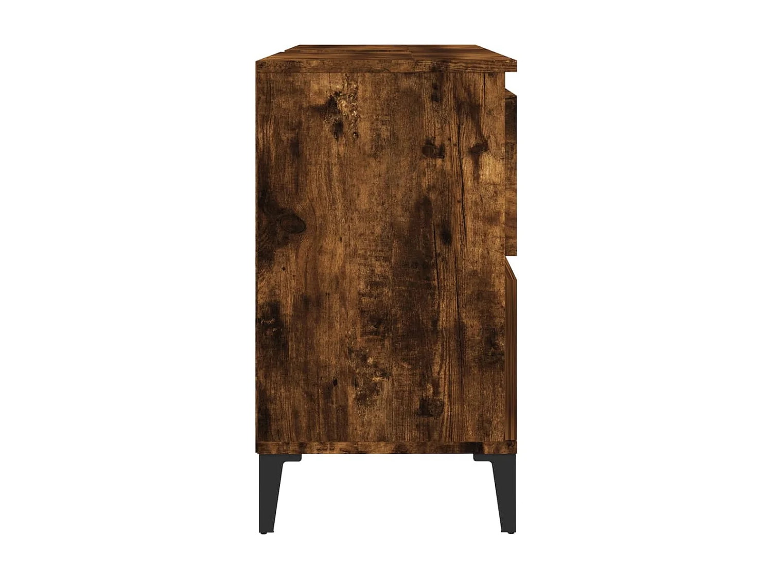 Armario de lavabo madera contrachapada roble ahumado 80x33x60cm