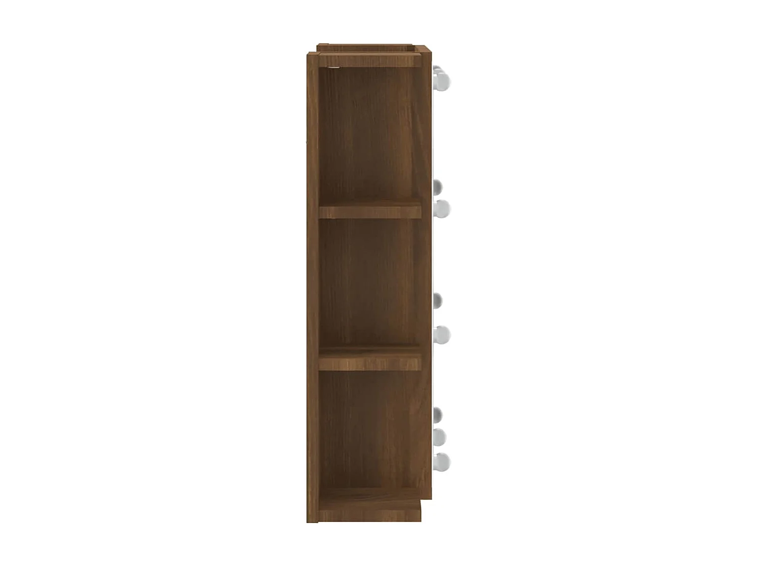 Mobile a Specchio con LED Rovere Marrone 70x16,5x60 cm