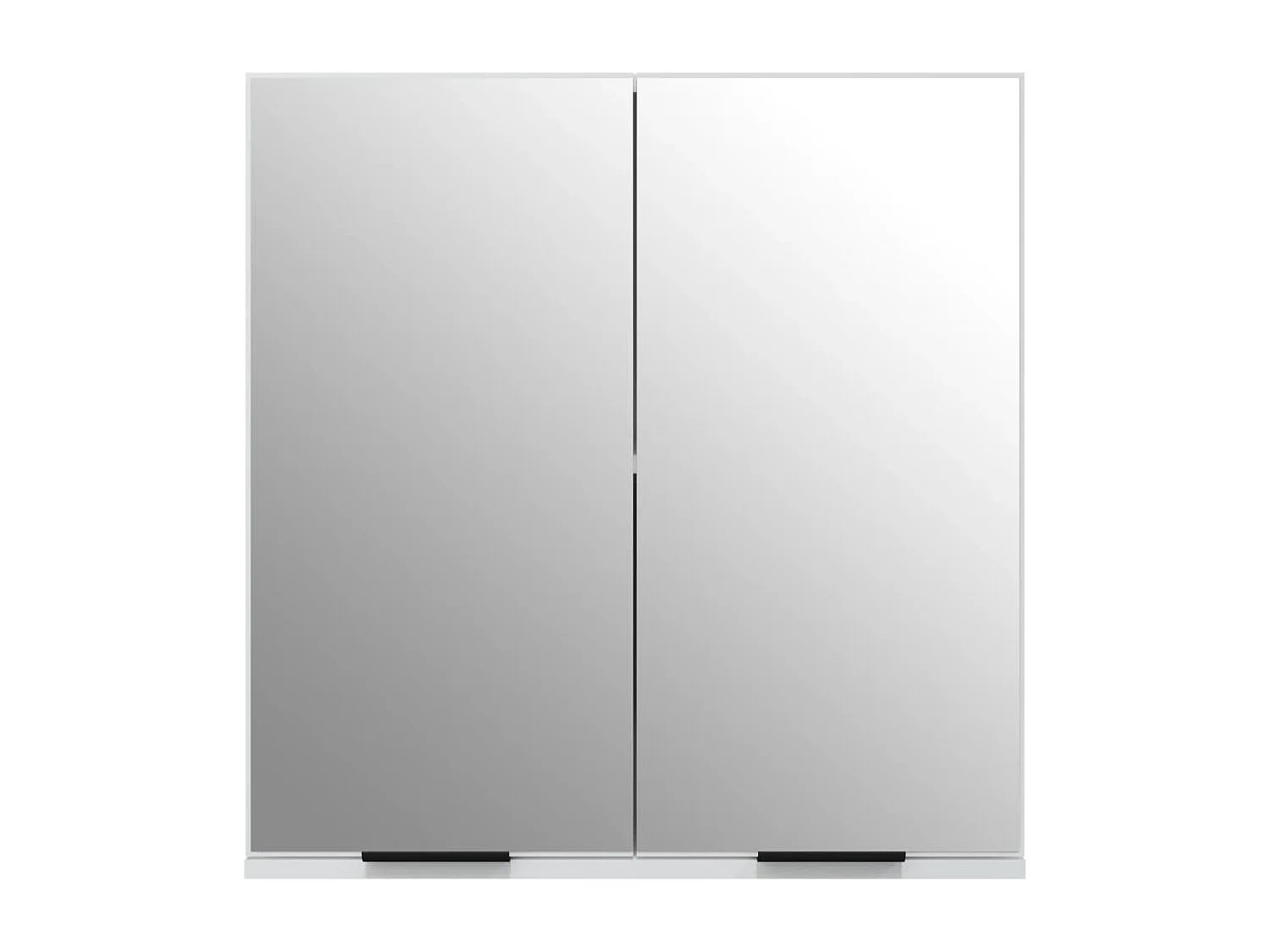 Badkamerkast met spiegel 64x20x67 cm wit