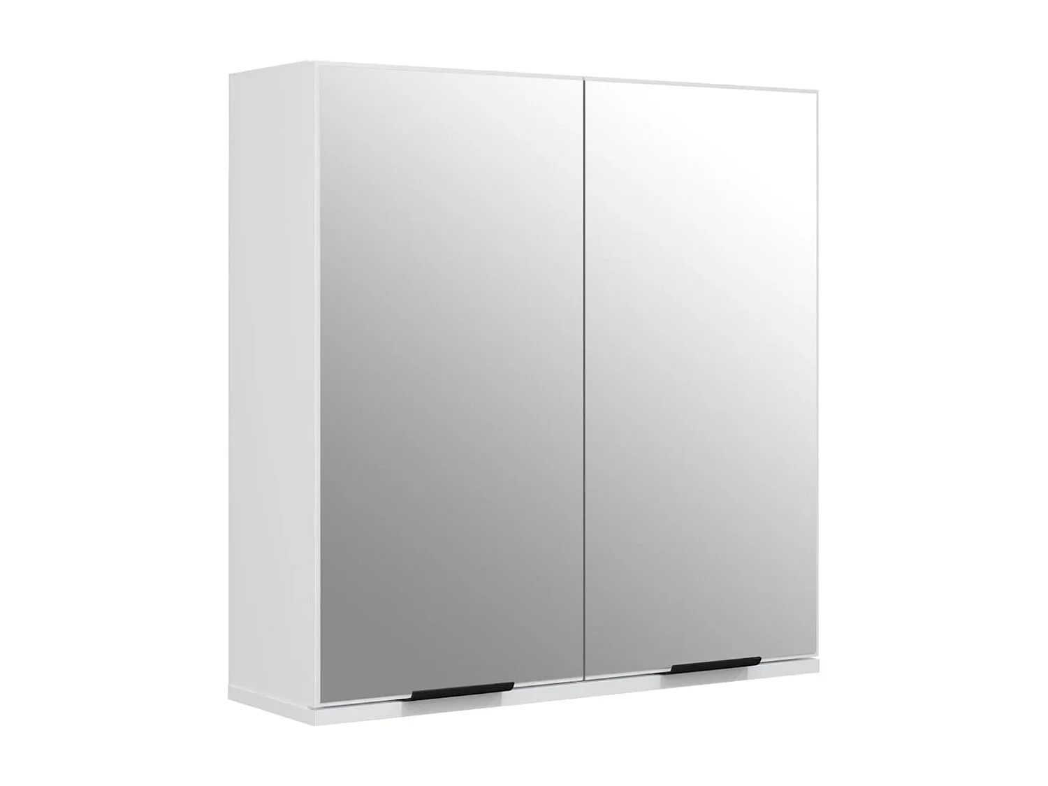 Armadietto a Specchio da Bagno Bianco 64x20x67 cm