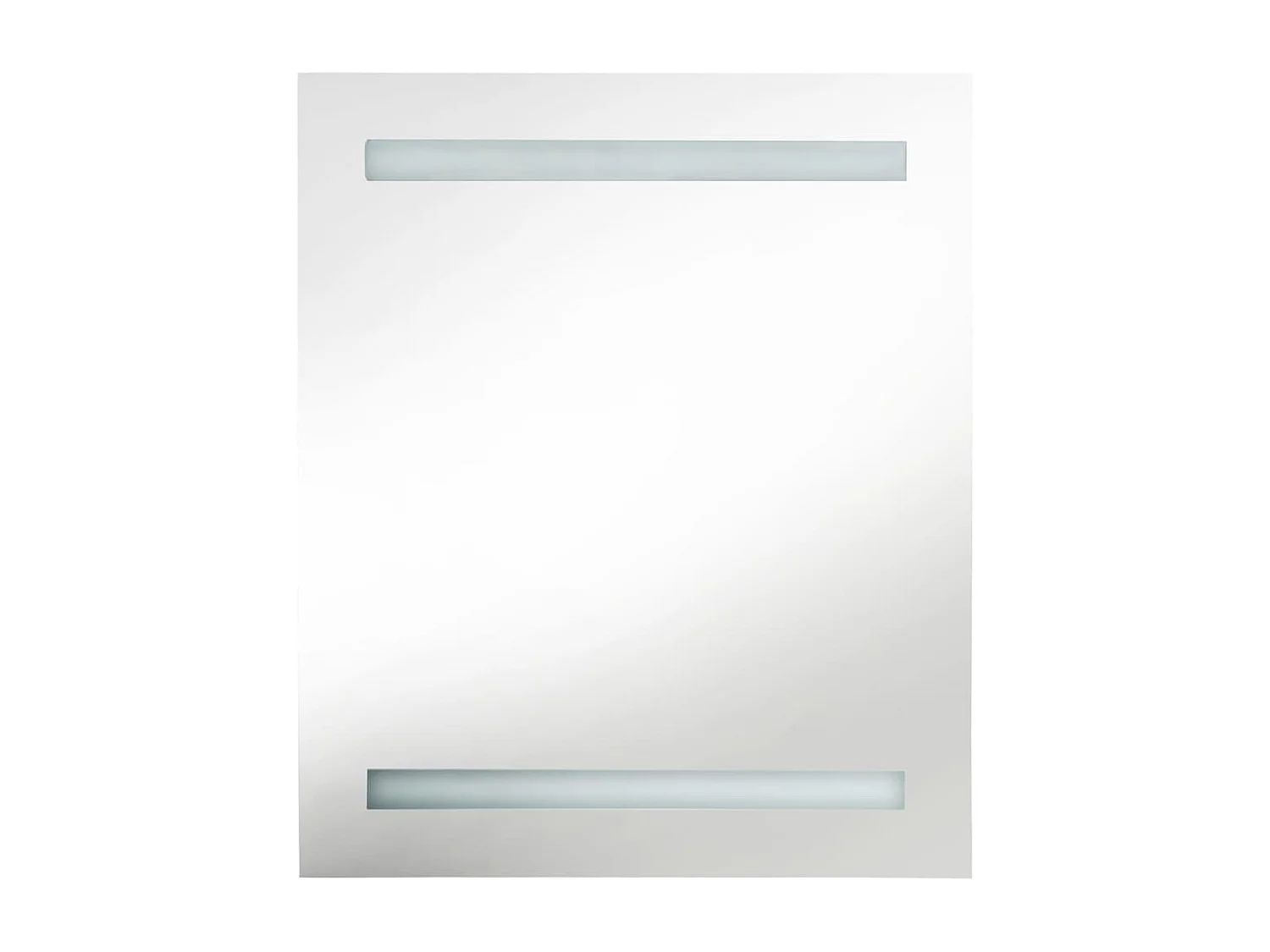 Badkamerkast met spiegel en LED 50x14x60 cm grijs