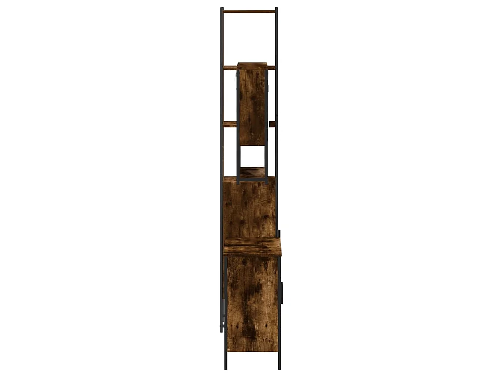 Ensemble de meubles de salle de bain 3 pcs Chêne fumé