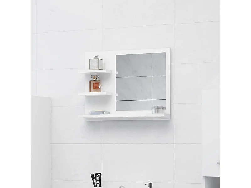 Badspiegel Weiß 60x10,5x45 cm Holzwerkstoff