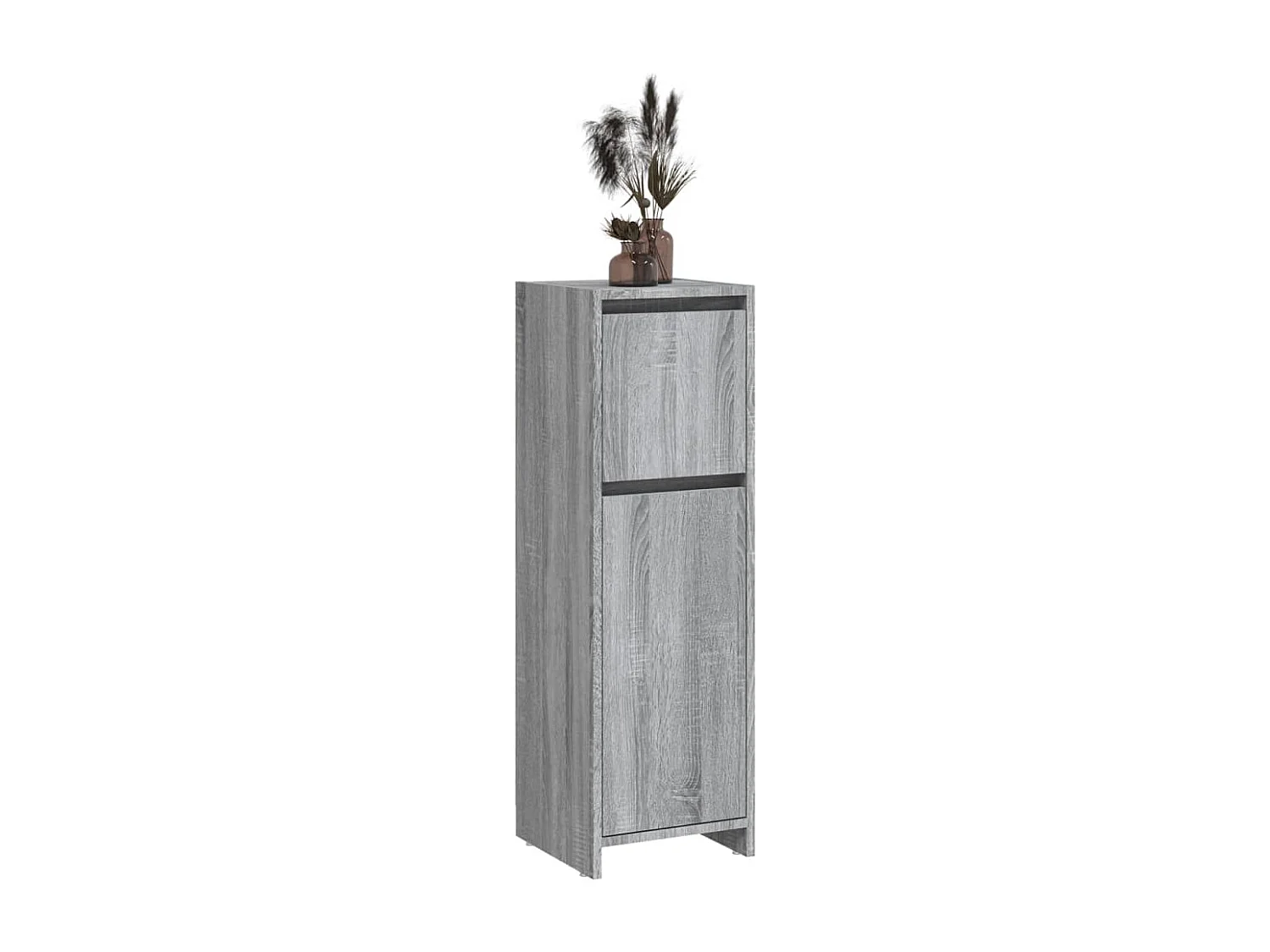 Armadietto Bagno Grigio Sonoma 30x30x95 cm in Legno Multistrato