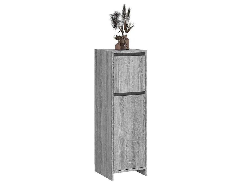 Badschrank Grau Sonoma 30x30x95 cm Holzwerkstoff