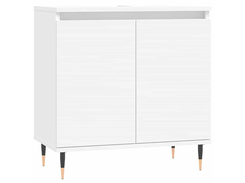 Mobile da Bagno Bianco 58x33x60 cm in Legno Multistrato