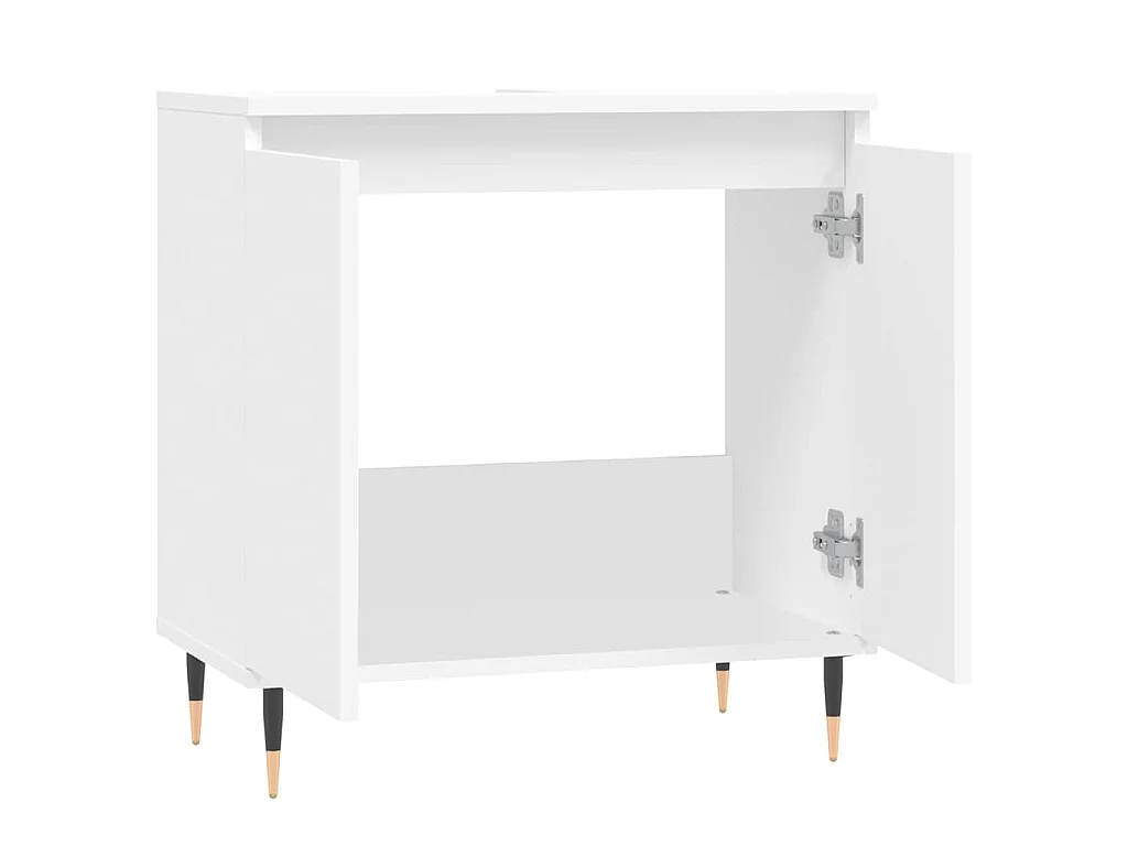 Mobile da Bagno Bianco 58x33x60 cm in Legno Multistrato