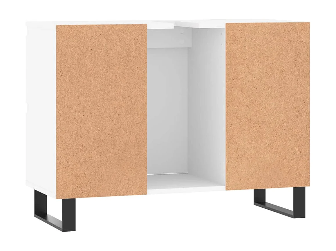 Armoire de salle de bain blanc 80x33x60 cm bois d'ingénierie