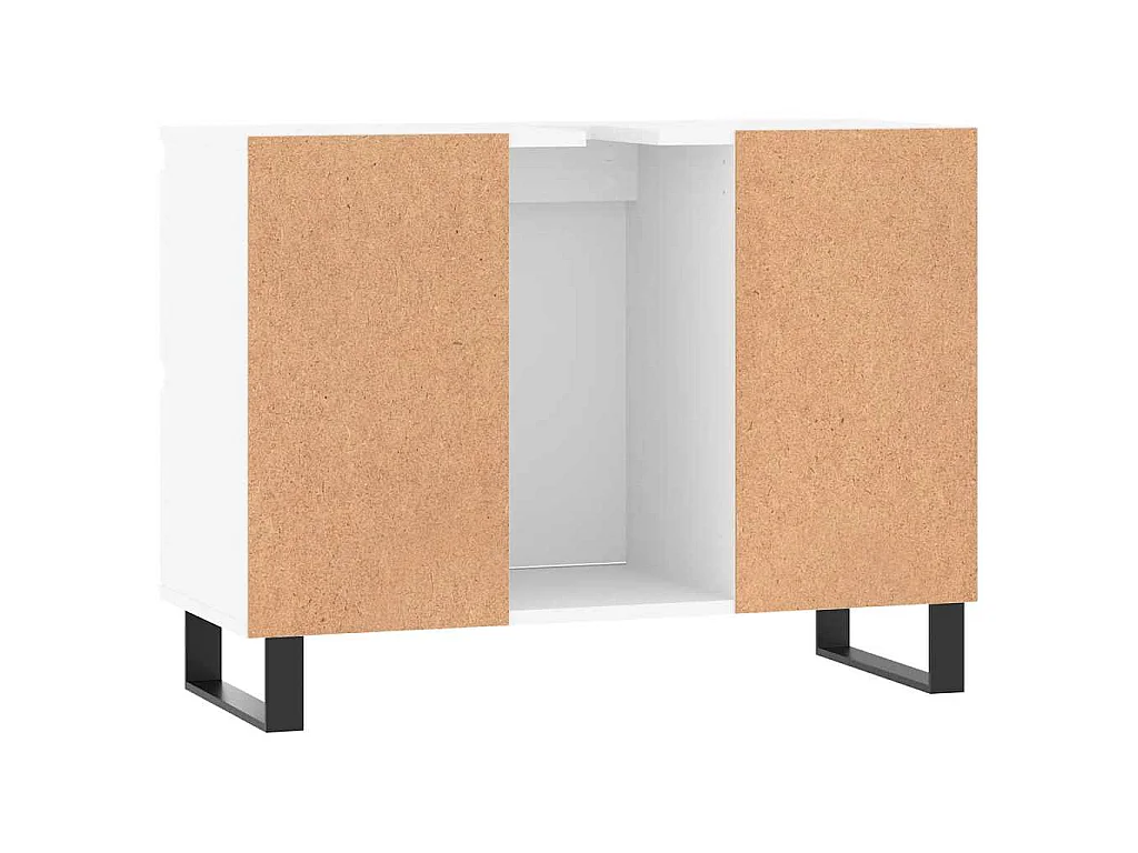 Badkamerkast 80x33x60 cm bewerkt hout wit