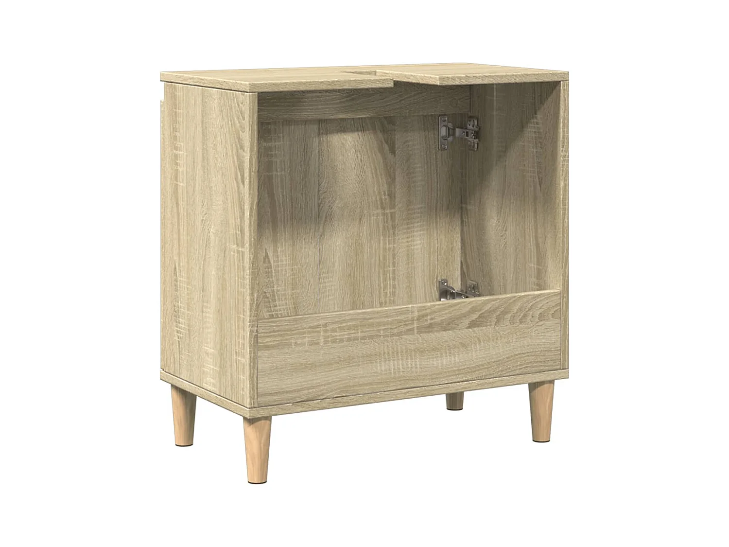 Armario de lavabo madera contrachapada roble Sonoma 58x33x60 cm