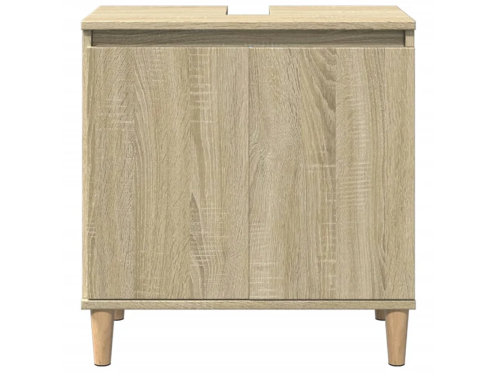 Waschbeckenunterschrank Sonoma-Eiche 58x33x60 cm Holzwerkstoff