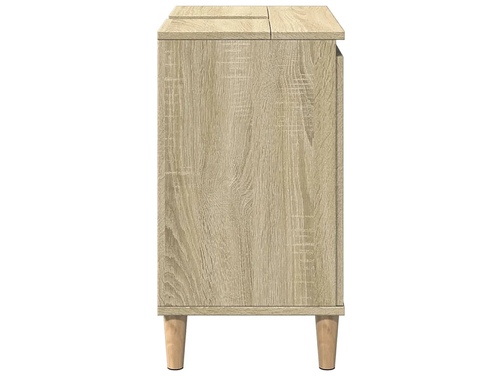 Waschbeckenunterschrank Sonoma-Eiche 58x33x60 cm Holzwerkstoff