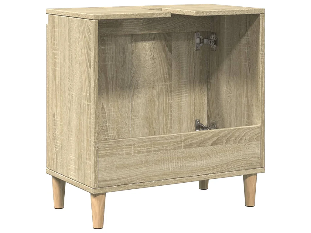 Waschbeckenunterschrank Sonoma-Eiche 58x33x60 cm Holzwerkstoff